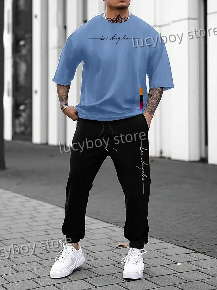 Chest Letter Print Men Tracksuits 2 Piece Set Men Short Sleeve And Pants Men's Clothing Sports Loose Short Sleeve 2 Piece Set
Chest Letter Print Men Tracksuits 2 Piece Set Men Short Sleeve And Pants Men's Clothing Sports Loose Short Sleeve 2 Piece Set