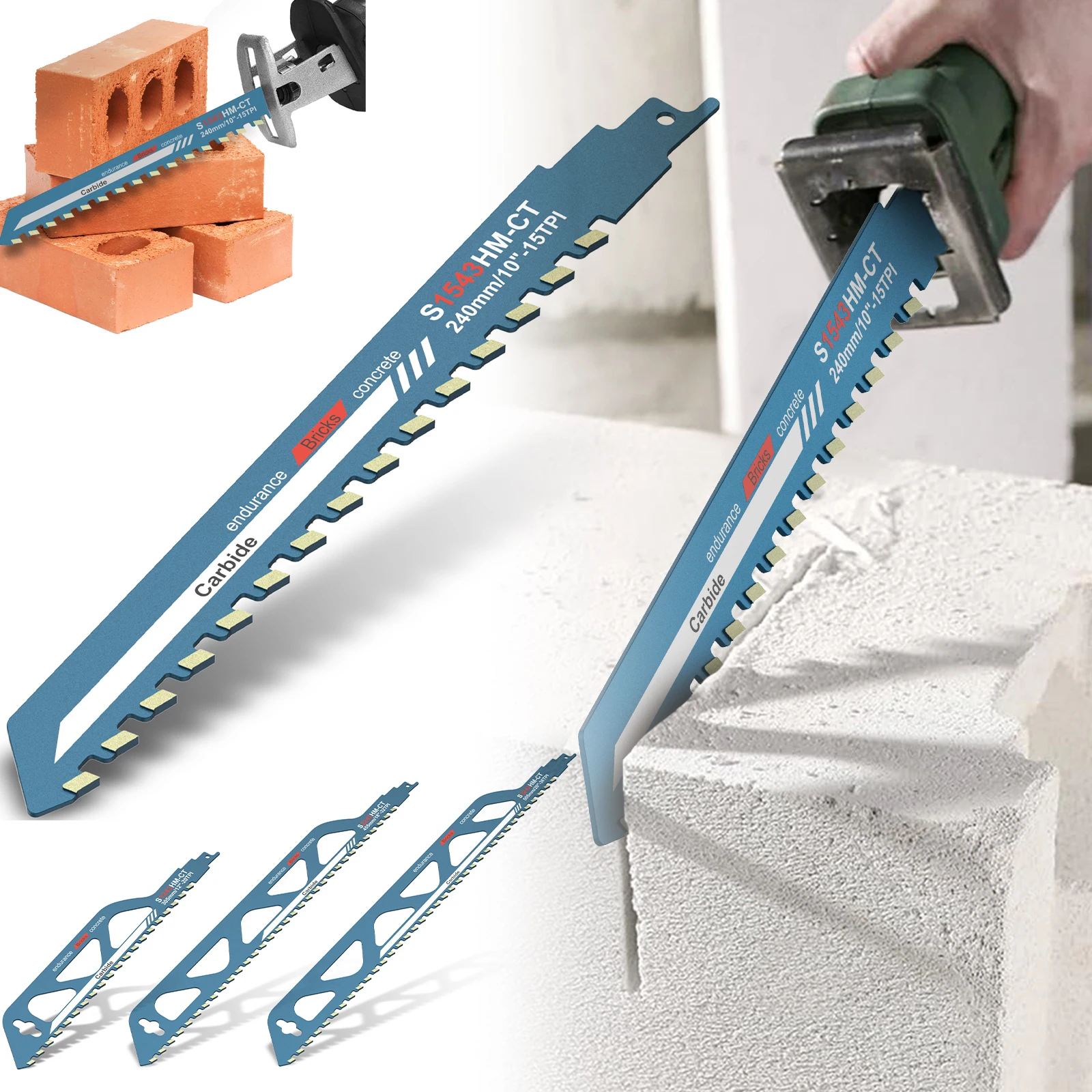 Reciprocating Saw Blade 10/12/18/20in Universal Cutting Recip Sabre Saw Blade Masonry Cutting Blade for Cement Composite Panels
Reciprocating Saw Blade 10/12/18/20in Universal Cutting Recip Sabre Saw Blade Masonry Cutting Blade for Cement Composite Panels