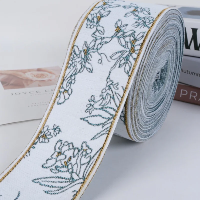 25M/Lot 8cm Wide Embroidery Jacqurd Lace Belt Ribbon Lace Trim Webbing DIY Sewing Sofa Cushion Decor Curtain Accessories
25M/Lot 8cm Wide Embroidery Jacqurd Lace Belt Ribbon Lace Trim Webbing DIY Sewing Sofa Cushion Decor Curtain Accessories