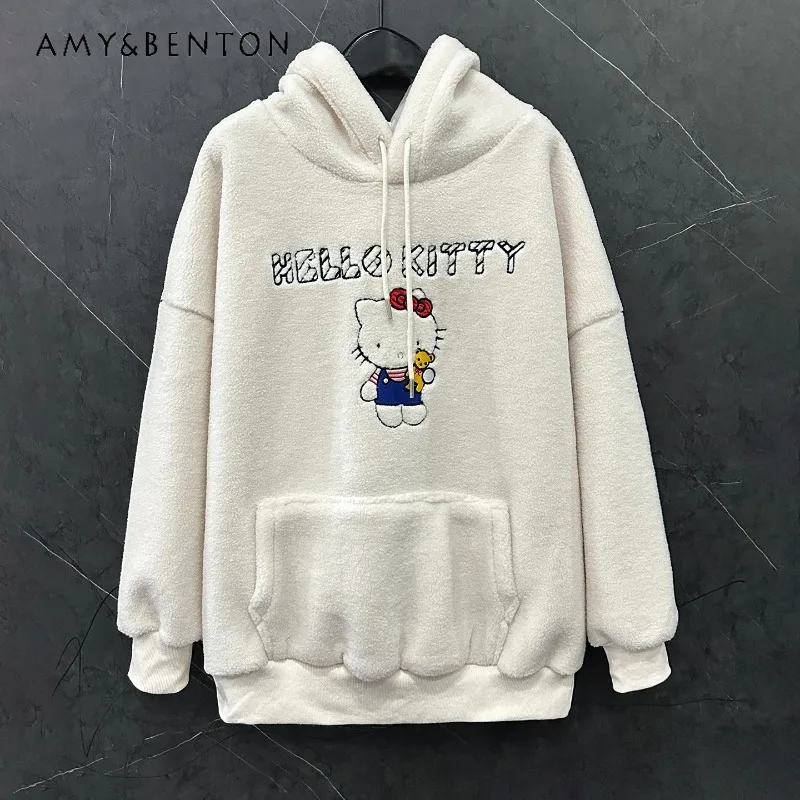 2025 Autumn Winter Sweet Style Cartoon Hooded Fleece Sweatshirt Coat For Women Loose Casual Top Lace-up Hoodies Jacket Outerwear
2025 Autumn Winter Sweet Style Cartoon Hooded Fleece Sweatshirt Coat For Women Loose Casual Top Lace-up Hoodies Jacket Outerwear