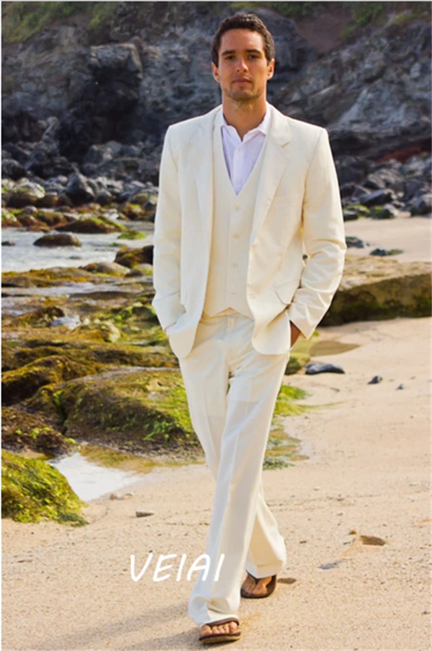 Customized3 Piece Beige Linen Suit Men Blazer Summer Beach Men Suit for Wedding Pants Vest Casual Jacket Tuxedo Costume Homme Ma
Customized3 Piece Beige Linen Suit Men Blazer Summer Beach Men Suit for Wedding Pants Vest Casual Jacket Tuxedo Costume Homme Ma