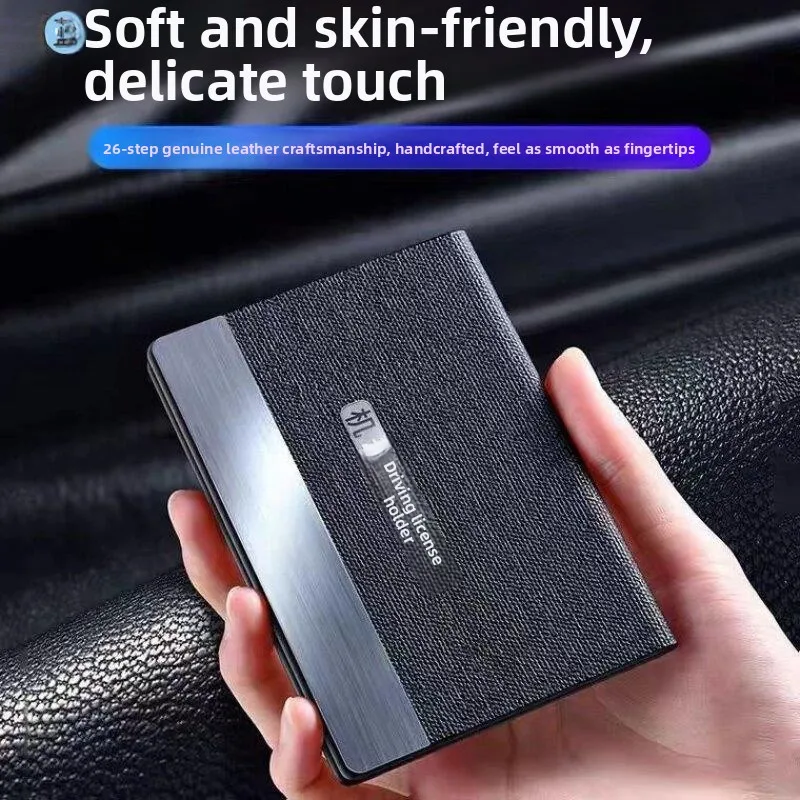 Ultra-Thin Metal Bifold Driver License Holder Men's High-End Card Bag Two-In-One Car License Cover Protection Case for Men An...
Ultra-Thin Metal Bifold Driver License Holder Men's High-End Card Bag Two-In-One Car License Cover Protection Case for Men An...