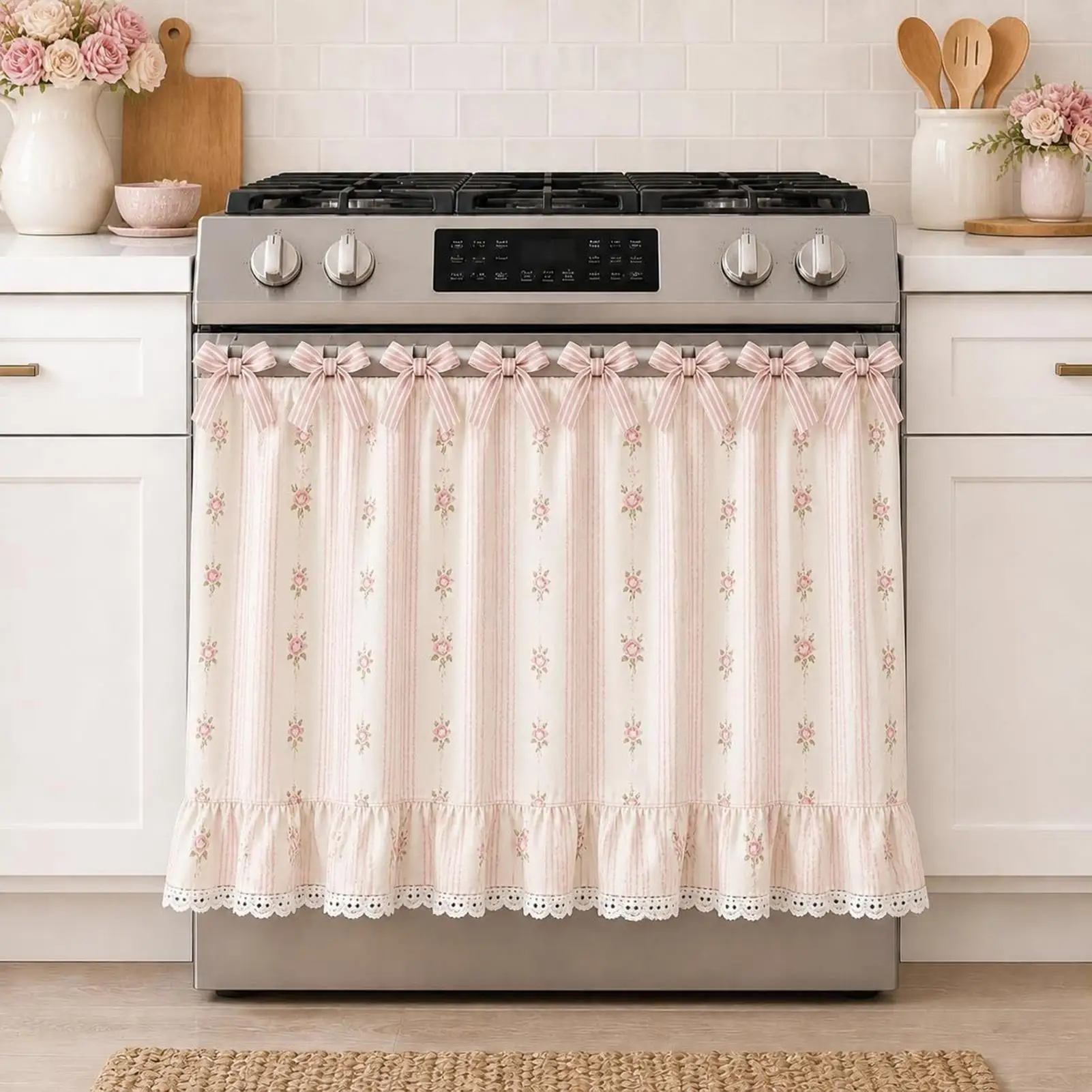 Oven Skirt Curtains 78x55cm Ruffle Trim Lace Stove Skirt Dustproof Lace Kitchen Curtains For Cottage Kitchen Cabinet Window
Oven Skirt Curtains 78x55cm Ruffle Trim Lace Stove Skirt Dustproof Lace Kitchen Curtains For Cottage Kitchen Cabinet Window