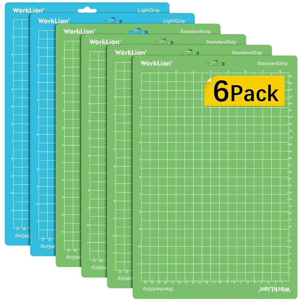 Worklion Cutting Mat Compatible With Cricut Joy Xtra: 8.5\x12\, 6 pack (4 Standard Adhesive& 2 Light Adhesive) - Machine Acce
Worklion Cutting Mat Compatible With Cricut Joy Xtra: 8.5\x12\, 6 pack (4 Standard Adhesive& 2 Light Adhesive) - Machine Acce