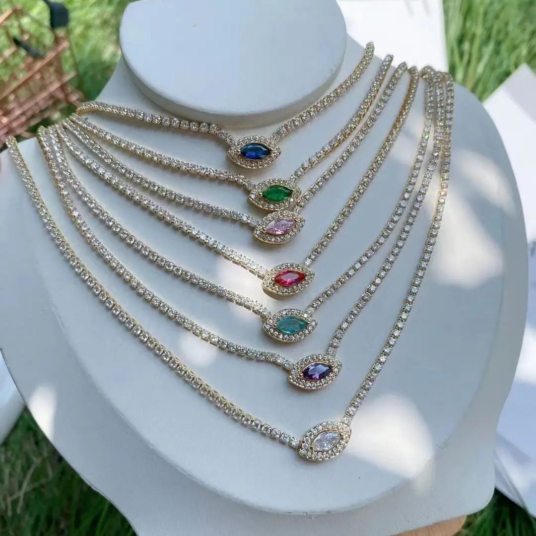 4PCS, Dainty Necklace For Women Eye Colorful Zircon Necklace Chain Shiny Necklace Oval Necklace Choker Necklaces Jewelry
4PCS, Dainty Necklace For Women Eye Colorful Zircon Necklace Chain Shiny Necklace Oval Necklace Choker Necklaces Jewelry