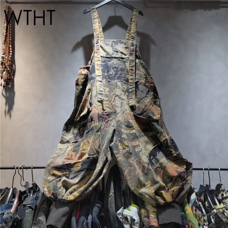 WTHT Vintage Fashion Women's Print Denim Rompers 2026 Spring Trendy Backless Sleeveless Loose Jumpsuits Female 1LS2867
WTHT Vintage Fashion Women's Print Denim Rompers 2026 Spring Trendy Backless Sleeveless Loose Jumpsuits Female 1LS2867