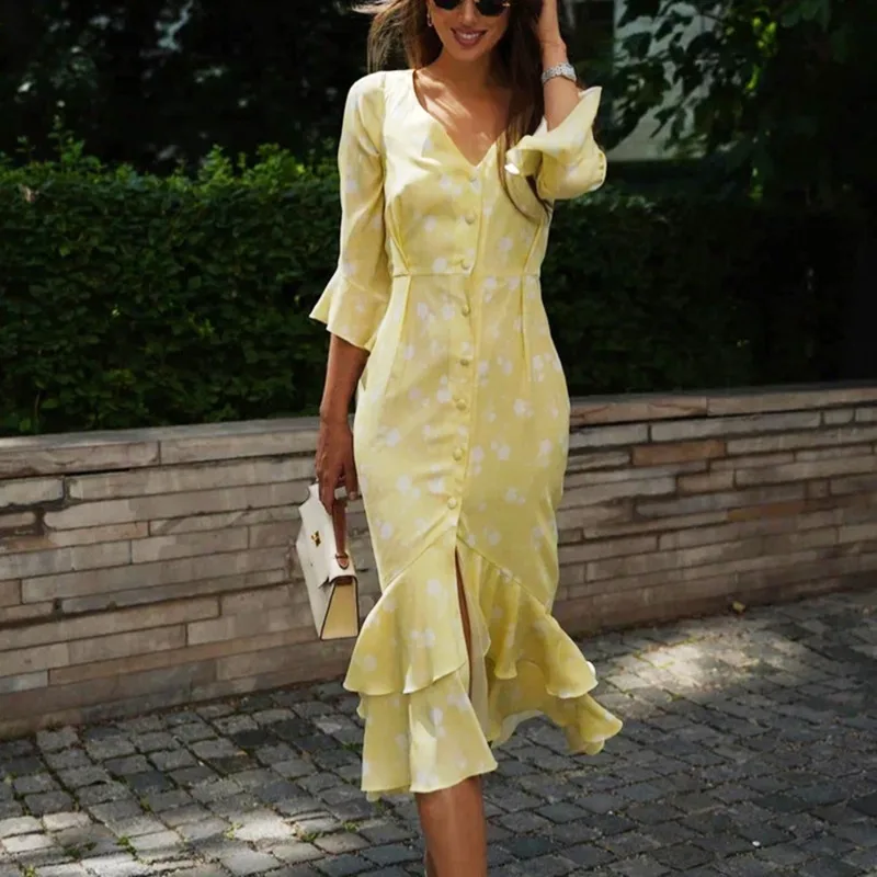 Tuularose Elegant Printed Dresses High Waist Ruffle Irregular V Neck Printed Dresses Luxury Fashion Summer Women Evening Dresses
Tuularose Elegant Printed Dresses High Waist Ruffle Irregular V Neck Printed Dresses Luxury Fashion Summer Women Evening Dresses