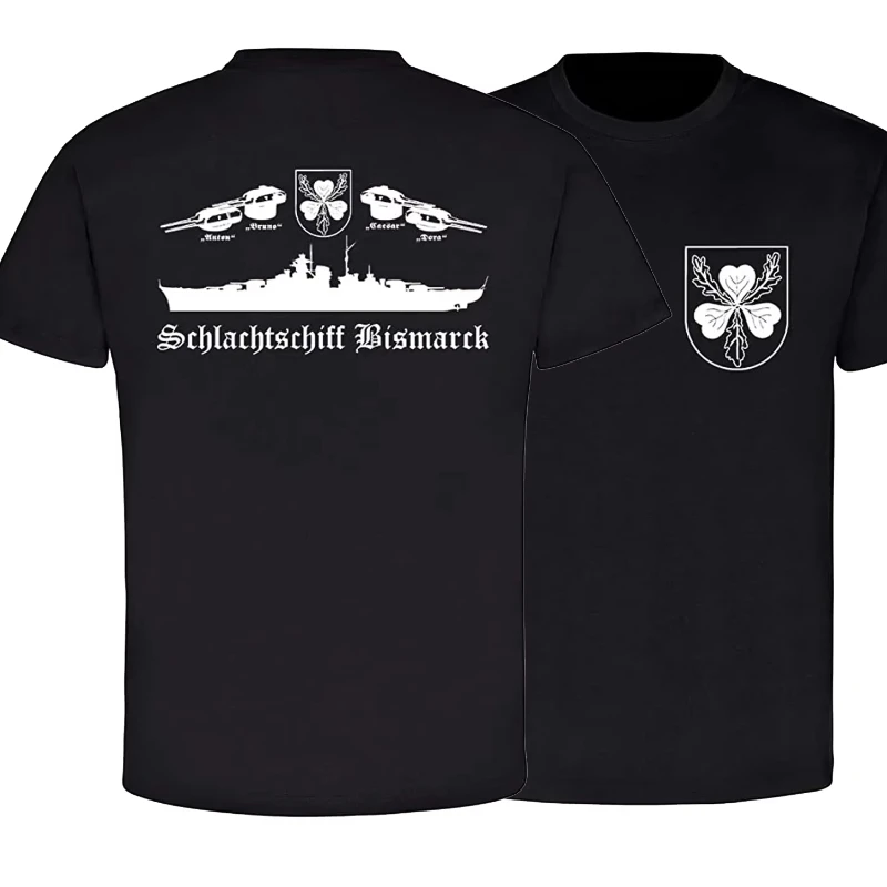 100% Cotton O-Neck T-shirt WWII German Naval Bismarck Battleship Print Summer Casual Short Sleeve Tops
100% Cotton O-Neck T-shirt WWII German Naval Bismarck Battleship Print Summer Casual Short Sleeve Tops