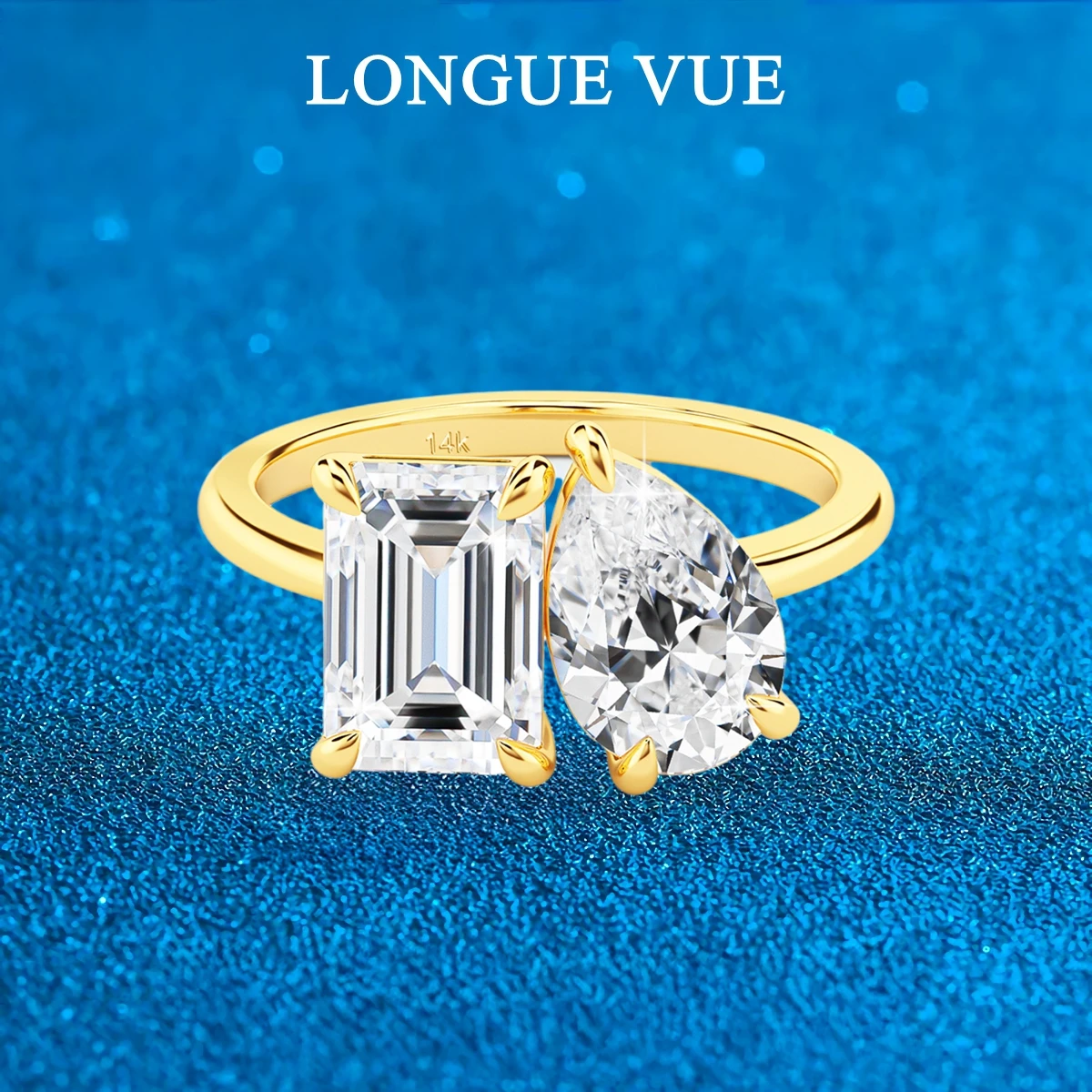 D VVS1 2ct Emerald Cut Waterdrop Moissanite Rings 925 Sterling Silver Geometry Wedding Band for Women Luxury Jewelry Gift
D VVS1 2ct Emerald Cut Waterdrop Moissanite Rings 925 Sterling Silver Geometry Wedding Band for Women Luxury Jewelry Gift