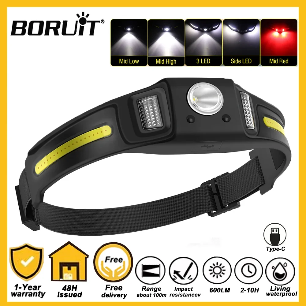 Светодиодный налобный фонарь BORUiT GT30, портативный налобный фонарь с датчиком, водонепроницаемый, перезаряжаемый через USB-C, налобный фонарик, рабочие фонари, лампа для ночной рыбалки
Светодиодный налобный фонарь BORUiT GT30, портативный налобный фонарь с датчиком, водонепроницаемый, перезаряжаемый через USB-C, налобный фонарик, рабочие фонари, лампа для ночной рыбалки