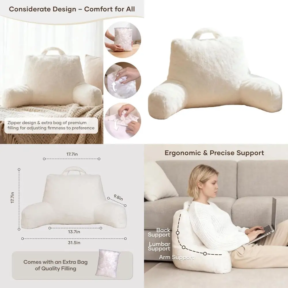 Ergonomic Reading Pillow for Bed or Couch, Adjustable Lumbar Support, Washable Cover, Ideal for TV, Gaming, and Relaxation (Urge
Ergonomic Reading Pillow for Bed or Couch, Adjustable Lumbar Support, Washable Cover, Ideal for TV, Gaming, and Relaxation (Urge
