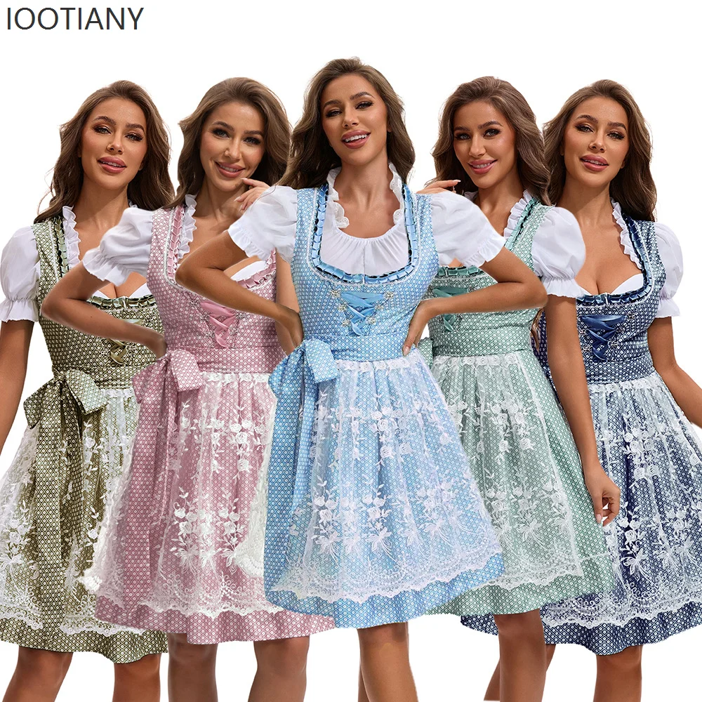 German Munich Oktoberfest Costume Bavarian Traditional Ethnic Print Beer Victoria Dress Carnival Party Cosplay Maid Costume 2025 
German Munich Oktoberfest Costume Bavarian Traditional Ethnic Print Beer Victoria Dress Carnival Party Cosplay Maid Costume 2025