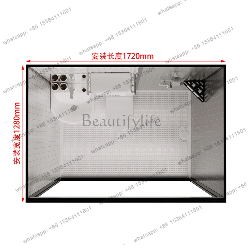 Shower room Integrated bathroom Household tempered glass partition bathroom Hotel bathroom Bath room
Shower room Integrated bathroom Household tempered glass partition bathroom Hotel bathroom Bath room