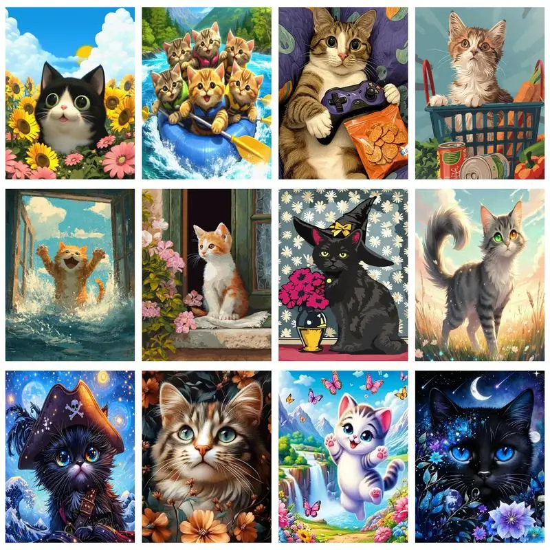 GATYZTORY Paint By Number Cat Animal Acrylic Picture Painting By Number On Canvas For Home Decor 40x50cm
GATYZTORY Paint By Number Cat Animal Acrylic Picture Painting By Number On Canvas For Home Decor 40x50cm