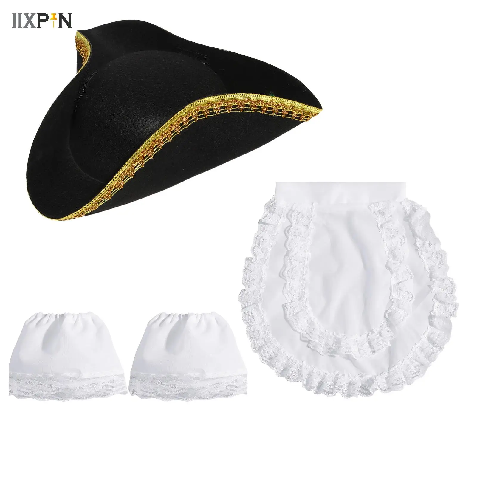 Halloween Pirate Hat Decoration Adult Masquerade Captain Cap with Bib Oversleeves Historical Reenactments Cosplay Party Props
Halloween Pirate Hat Decoration Adult Masquerade Captain Cap with Bib Oversleeves Historical Reenactments Cosplay Party Props