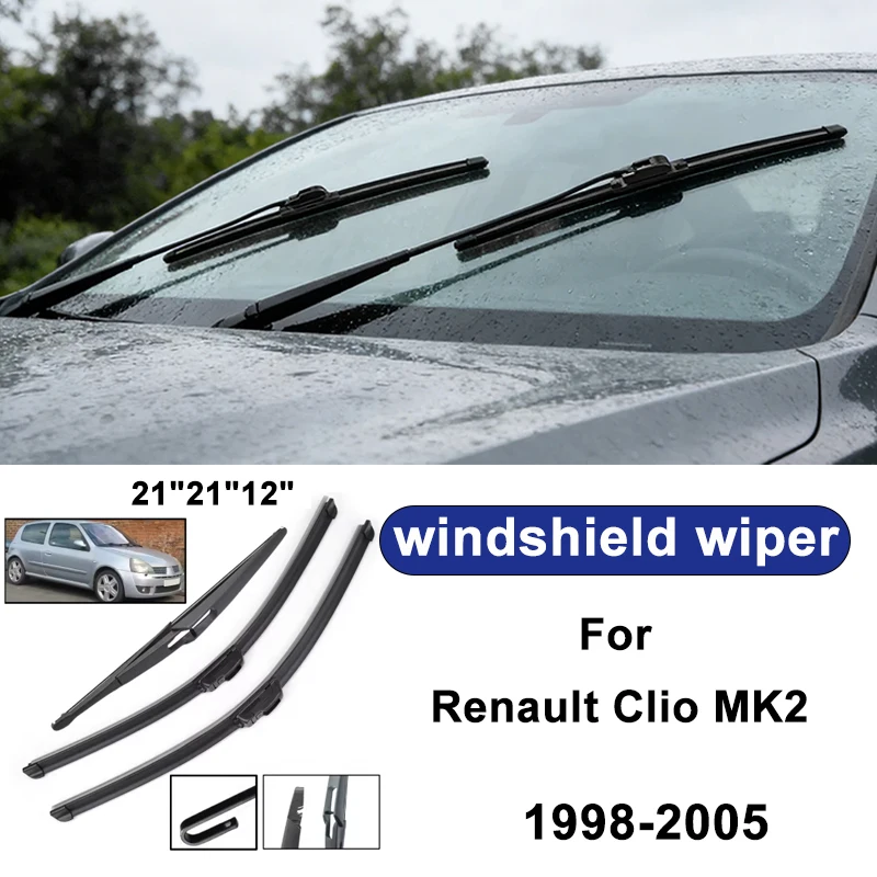 For Renault Clio MK2 1998-2005 car windshield front/rear wipers, silent wiper blades,car blade brush accessories
For Renault Clio MK2 1998-2005 car windshield front/rear wipers, silent wiper blades,car blade brush accessories