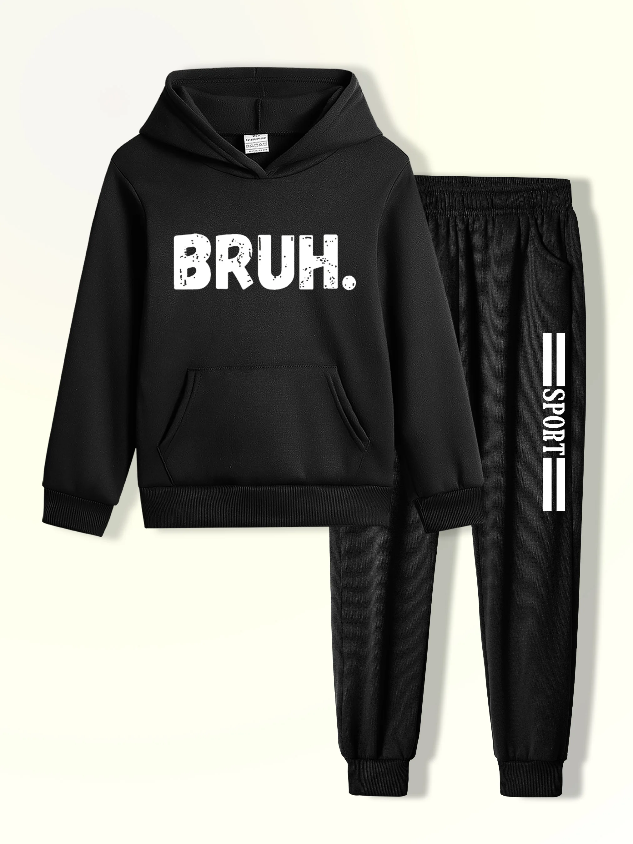 2-Piece Boys' Fashion Letter Print Casual Hoodie and Sweatpants Set Perfect for Outdoor Sports and Jogging
2-Piece Boys' Fashion Letter Print Casual Hoodie and Sweatpants Set Perfect for Outdoor Sports and Jogging