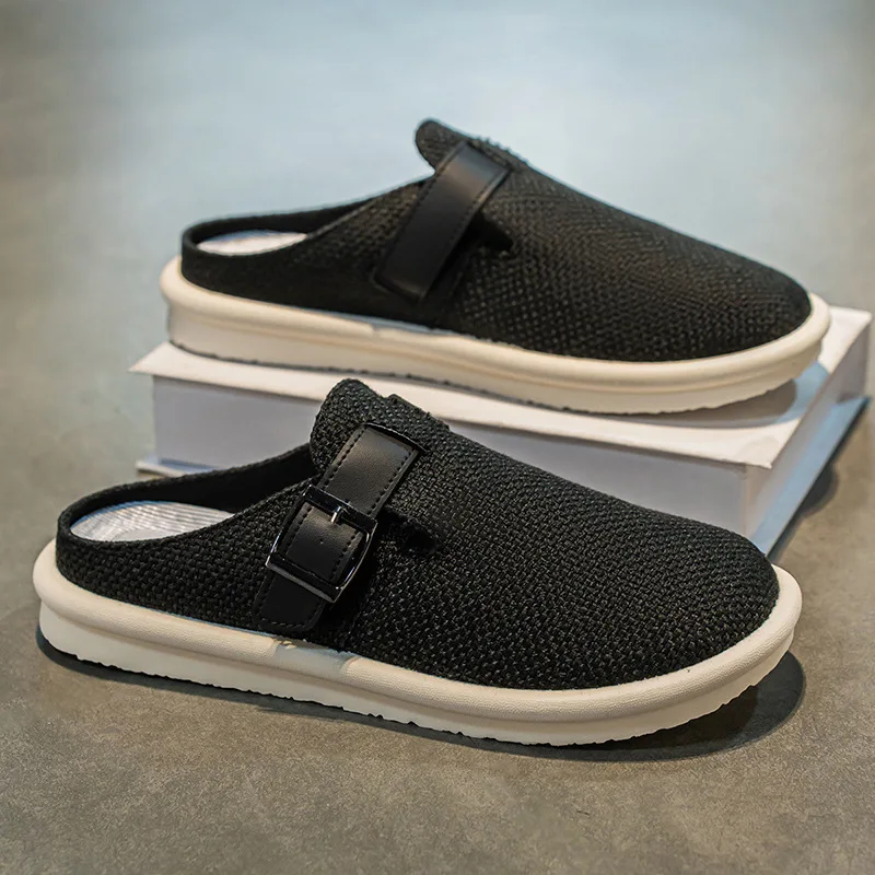 Summer Blue Half Shoes for Men Classic Buckle Designer Shoes Men Casual Slippers Comfy Breathable Men's Canvas Shoes Big Size 47
Summer Blue Half Shoes for Men Classic Buckle Designer Shoes Men Casual Slippers Comfy Breathable Men's Canvas Shoes Big Size 47