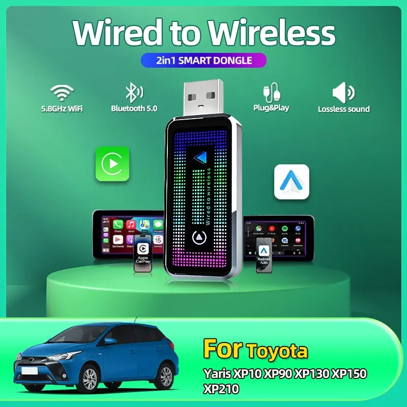 Android Auto Wireless Adapter 2025 New Mini 2 in 1 Box For Apple Carplay Dongle For Toyota Yaris XP10 XP90 XP130 XP150 XP210
Android Auto Wireless Adapter 2025 New Mini 2 in 1 Box For Apple Carplay Dongle For Toyota Yaris XP10 XP90 XP130 XP150 XP210