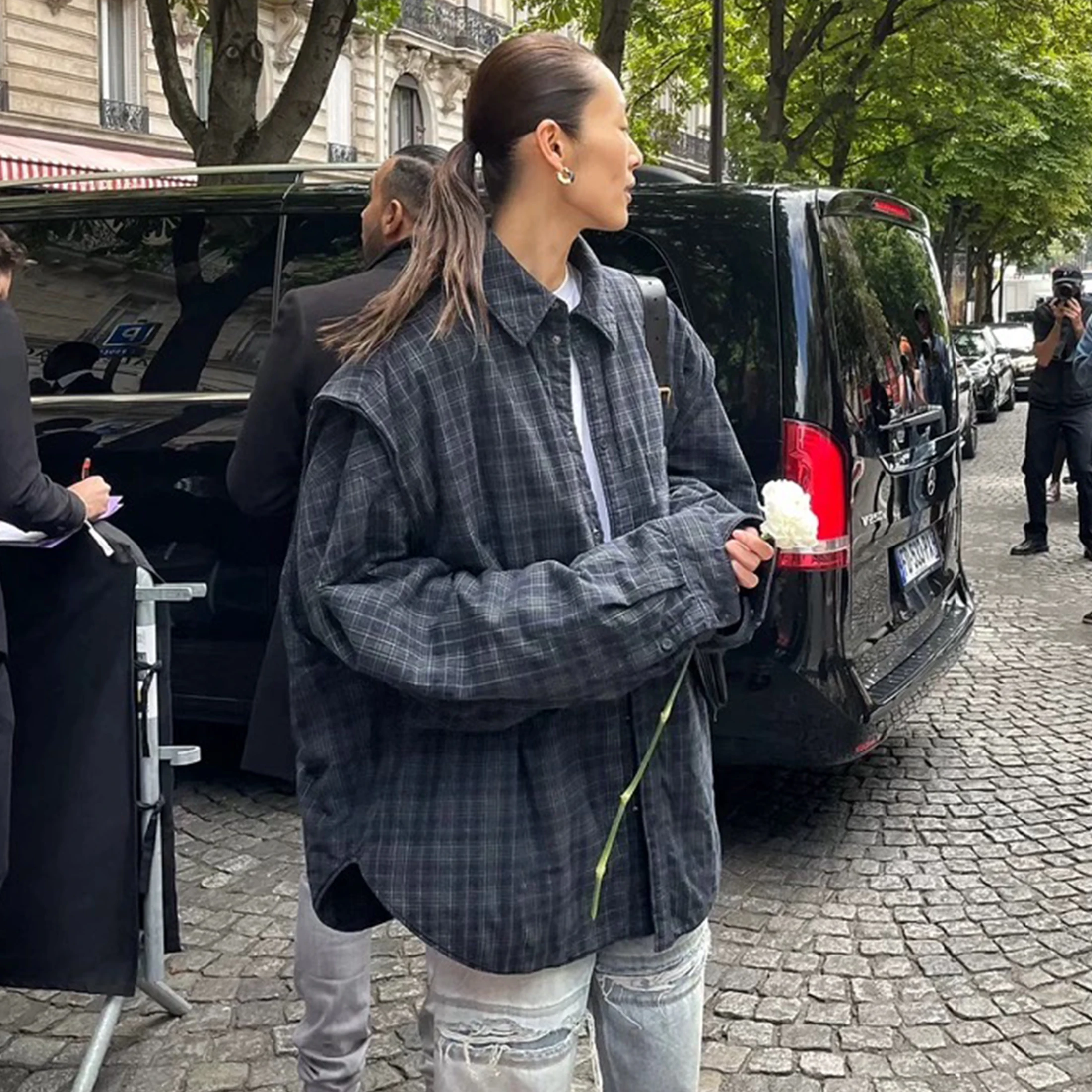 Мужская однобортная рубашка NIGO из хлопка на весну и осень, свободная серая рубашка со съемным рукавом Ngvp # nigo8151
Мужская однобортная рубашка NIGO из хлопка на весну и осень, свободная серая рубашка со съемным рукавом Ngvp # nigo8151