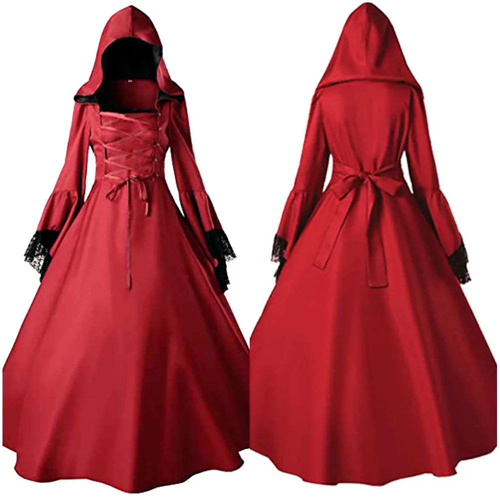 Female Ladies Gothic Renaissance Retro Cosplay Costume Red Dress Skirt Outfits Halloween Carnival Party Fancy Disguise Suit
Female Ladies Gothic Renaissance Retro Cosplay Costume Red Dress Skirt Outfits Halloween Carnival Party Fancy Disguise Suit