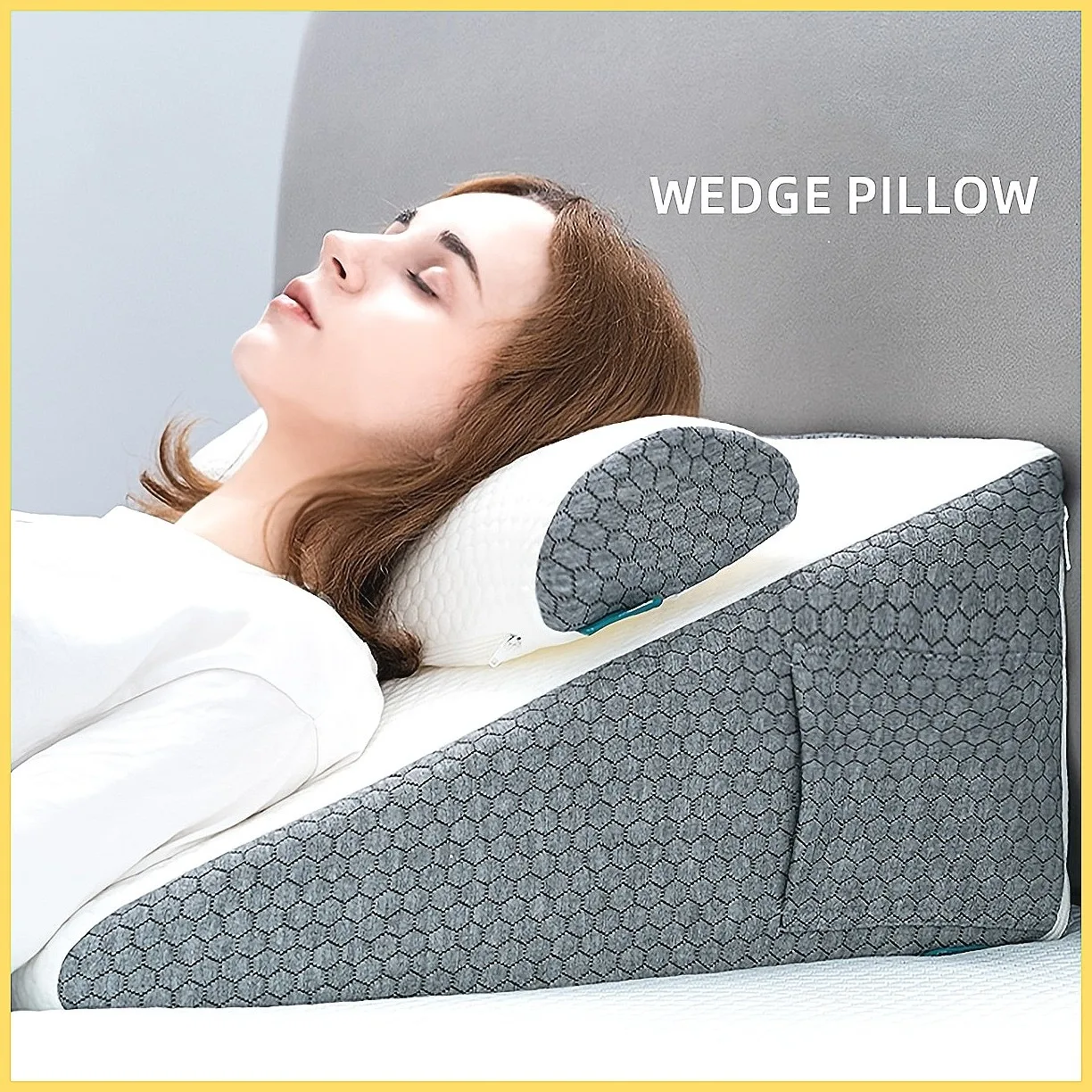 2 Pack Memory Cotton Bed Wedge Pillow for Back, Legs & Knees - Triangle Support Pillow with Removable Washable
2 Pack Memory Cotton Bed Wedge Pillow for Back, Legs & Knees - Triangle Support Pillow with Removable Washable