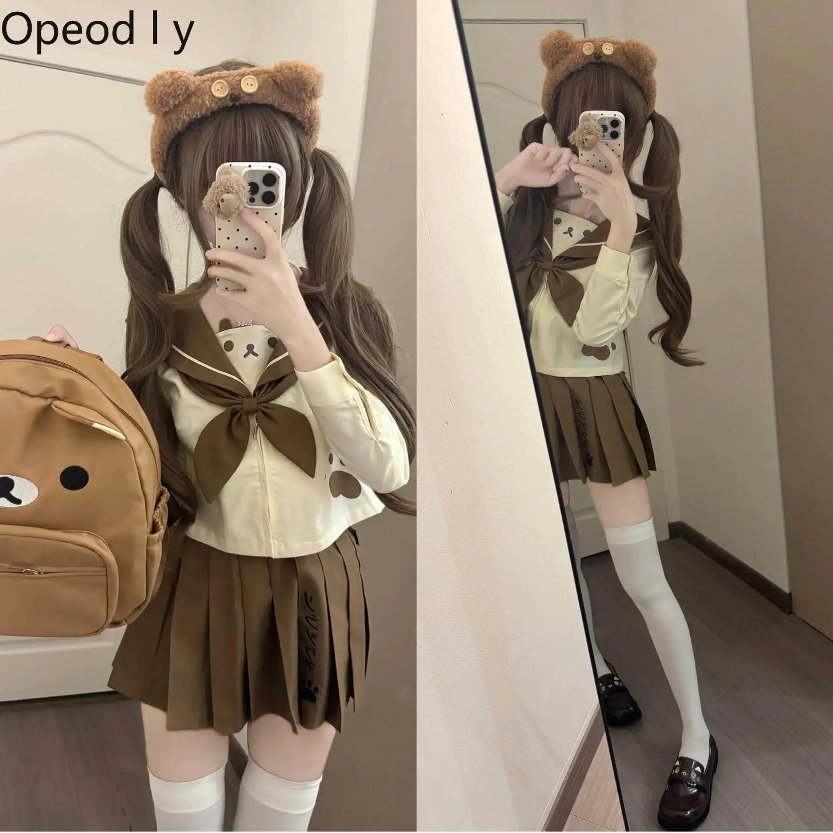 Cute doll Japanese original design sailor suit brown short sleeve suit college jk uniform cartoon lolita daughter suit
Cute doll Japanese original design sailor suit brown short sleeve suit college jk uniform cartoon lolita daughter suit