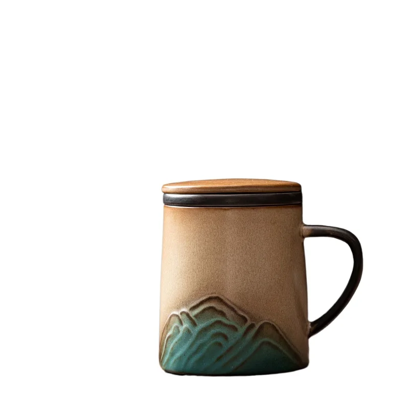 :280ml Retro Coarse Pottery Distant Hills Mugs Handmade Household Office Drinkware Tea Separation Accessories Gift
:280ml Retro Coarse Pottery Distant Hills Mugs Handmade Household Office Drinkware Tea Separation Accessories Gift