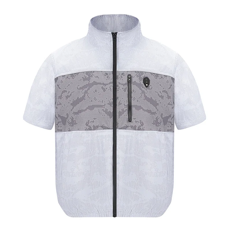 Mens Short Sleeve Cooling Vest with Fan Ice Silk Air Conditioning Clothes Summer Heat Insulation Work Fishing Breathable Lightwe
Mens Short Sleeve Cooling Vest with Fan Ice Silk Air Conditioning Clothes Summer Heat Insulation Work Fishing Breathable Lightwe