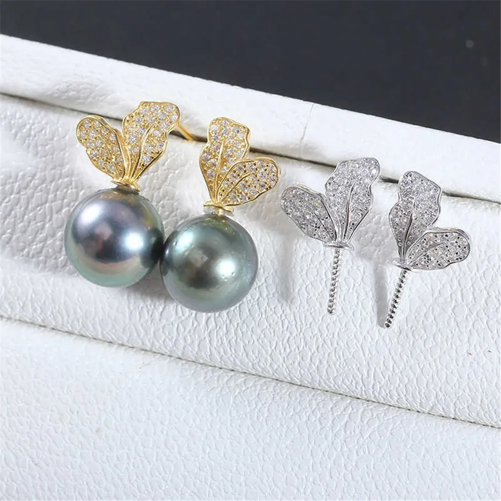 DIY Pearl Accessories New S925 Sterling Silver Butterfly Wings Diamond Earrings Empty Tray Fashionable and Fresh Niche Design
DIY Pearl Accessories New S925 Sterling Silver Butterfly Wings Diamond Earrings Empty Tray Fashionable and Fresh Niche Design