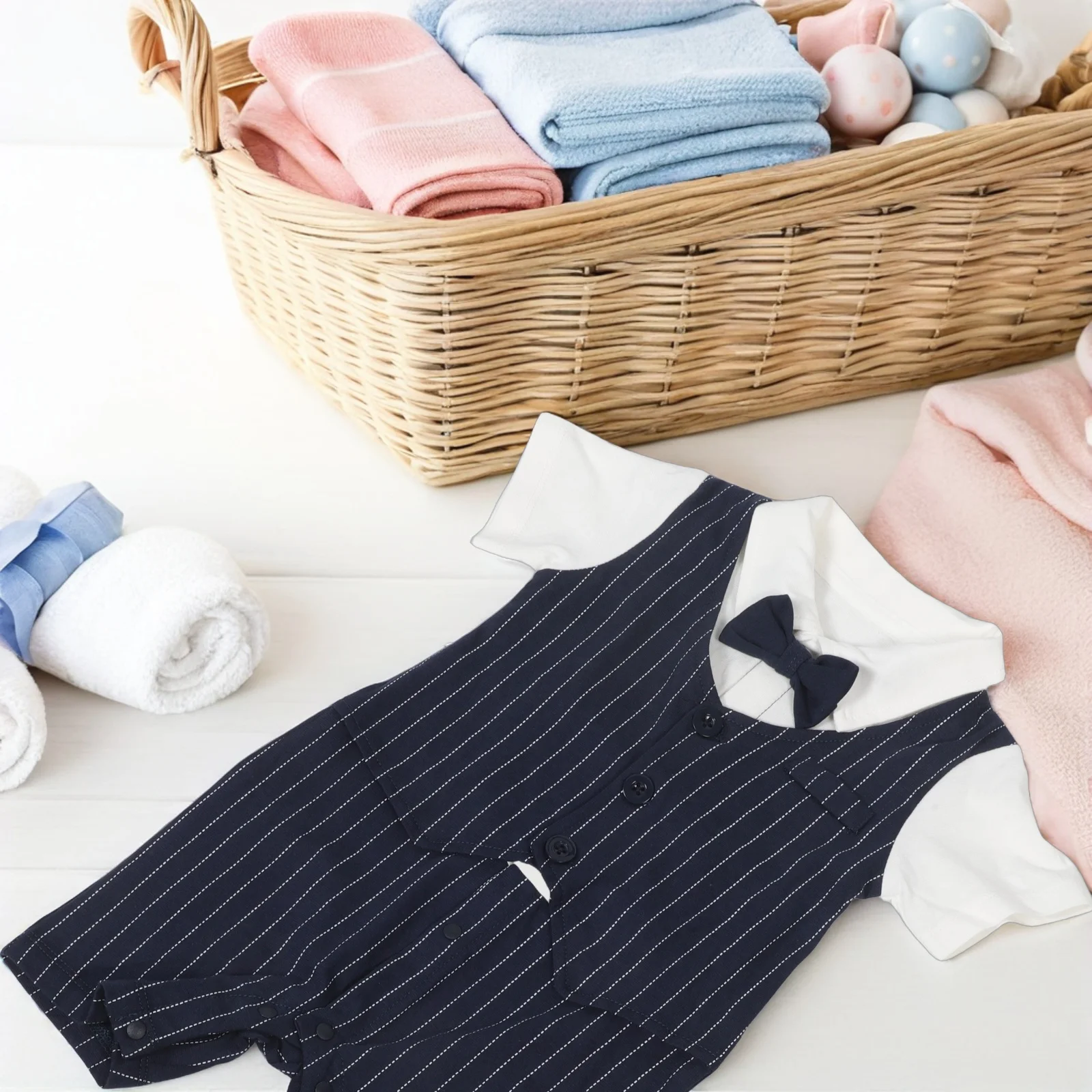 Summer Baby Jumpsuit Boy Wedding One-piece Outfit Holiday Clothes Outfits Romper with Bow Tie Bodysuit Boys
Summer Baby Jumpsuit Boy Wedding One-piece Outfit Holiday Clothes Outfits Romper with Bow Tie Bodysuit Boys