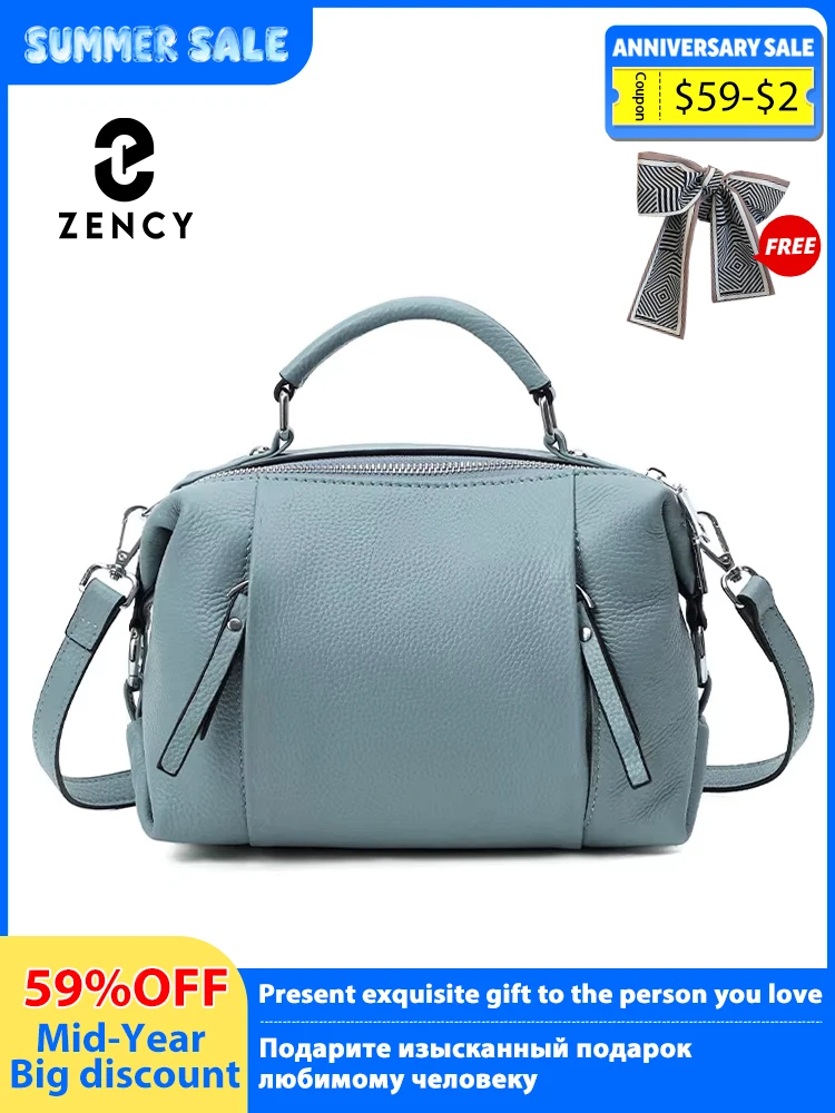 Zency Women's Genuine Leather Bag Simple High Quality Tote Bag Small Vintage Boston Handbag Female Shoulder Crossbody Ladies Bag
Zency Women's Genuine Leather Bag Simple High Quality Tote Bag Small Vintage Boston Handbag Female Shoulder Crossbody Ladies Bag