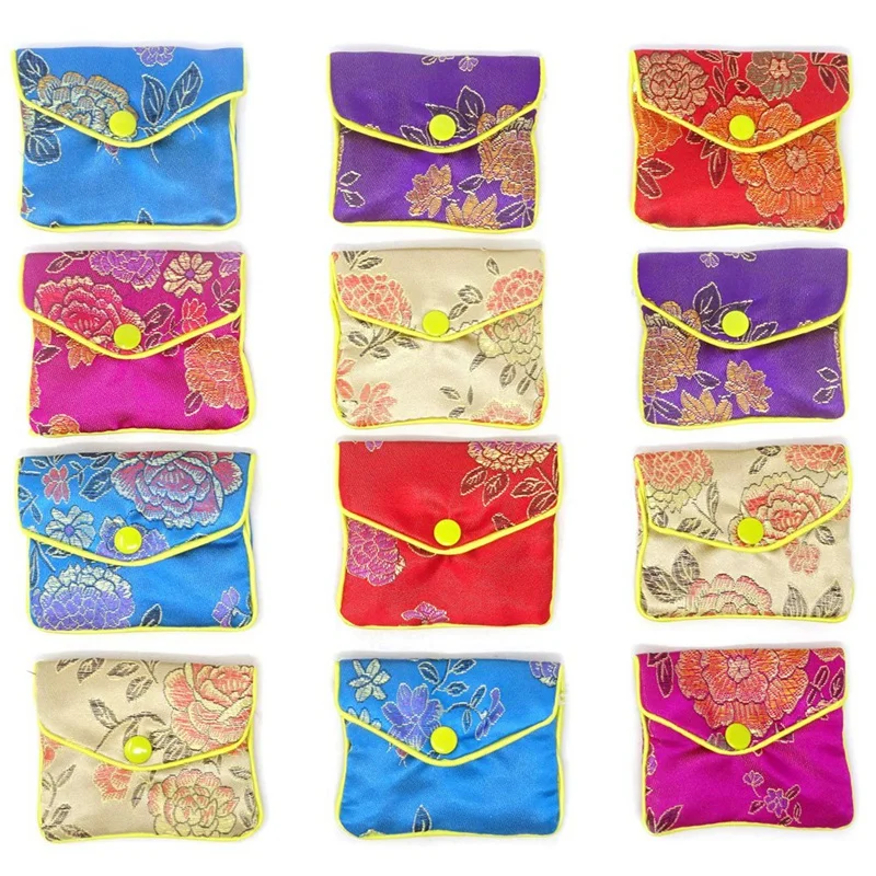 PWS 12-Piece Jewelry Silk Purse Bag Brocade Embroidery Bag Gift Bag, Various Colors
PWS 12-Piece Jewelry Silk Purse Bag Brocade Embroidery Bag Gift Bag, Various Colors