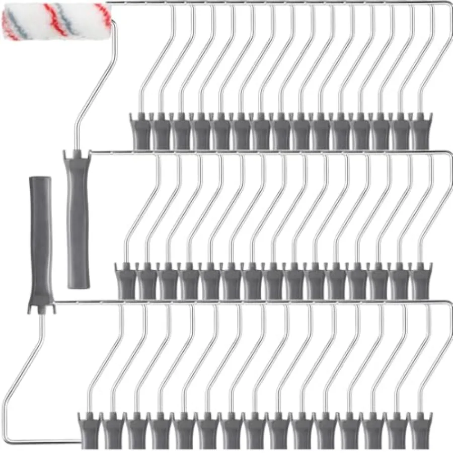 48 Pcs 4 Inch Mini Paint Roller Frame 12 Inch Long Paint Roller Handle Small Plastic Threaded Grip Handle for Extension Pole Use
48 Pcs 4 Inch Mini Paint Roller Frame 12 Inch Long Paint Roller Handle Small Plastic Threaded Grip Handle for Extension Pole Use