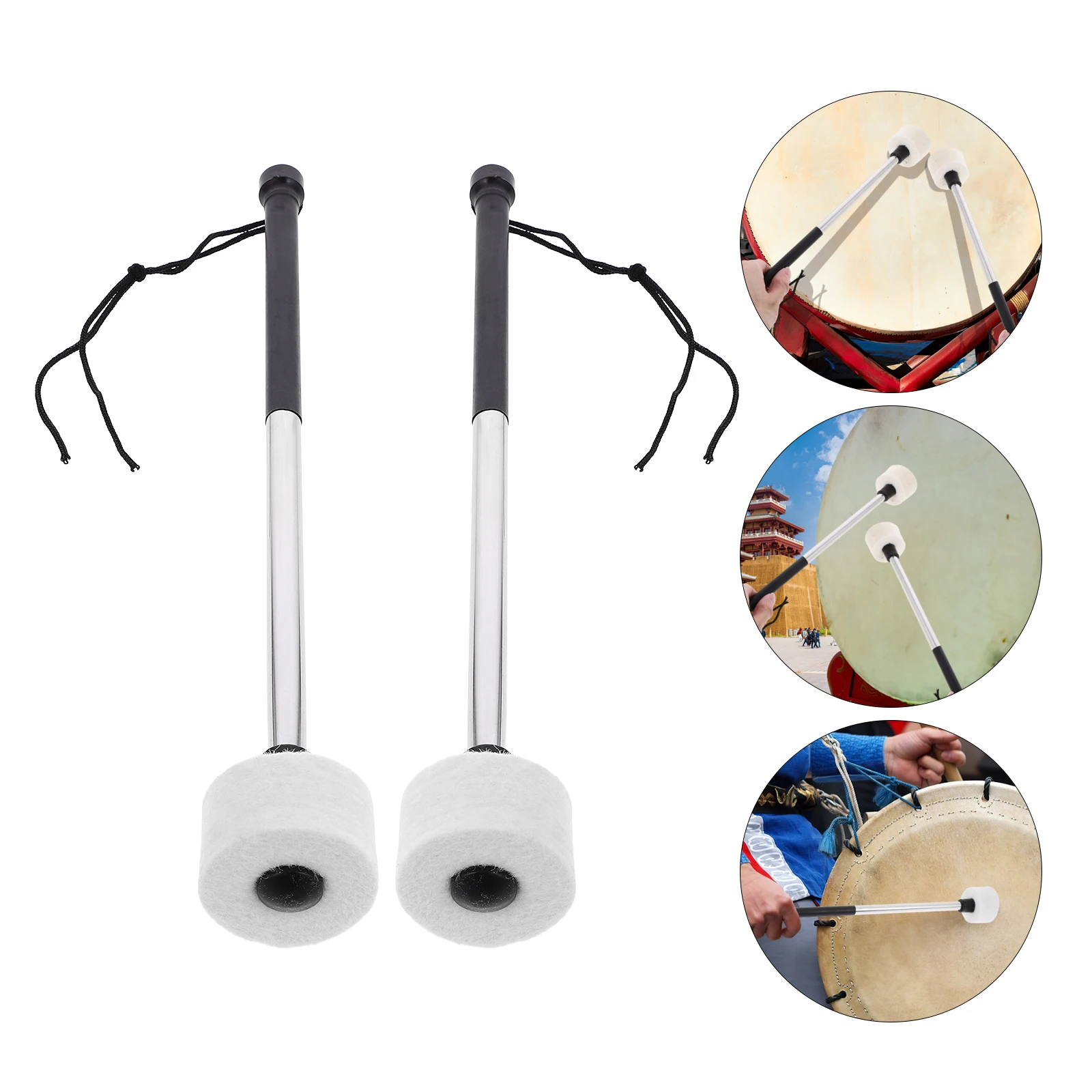 2 Pcs Stainless Steel Drum Hammer Percussion Instruments Bass Beaters Sticks Student Use
2 Pcs Stainless Steel Drum Hammer Percussion Instruments Bass Beaters Sticks Student Use