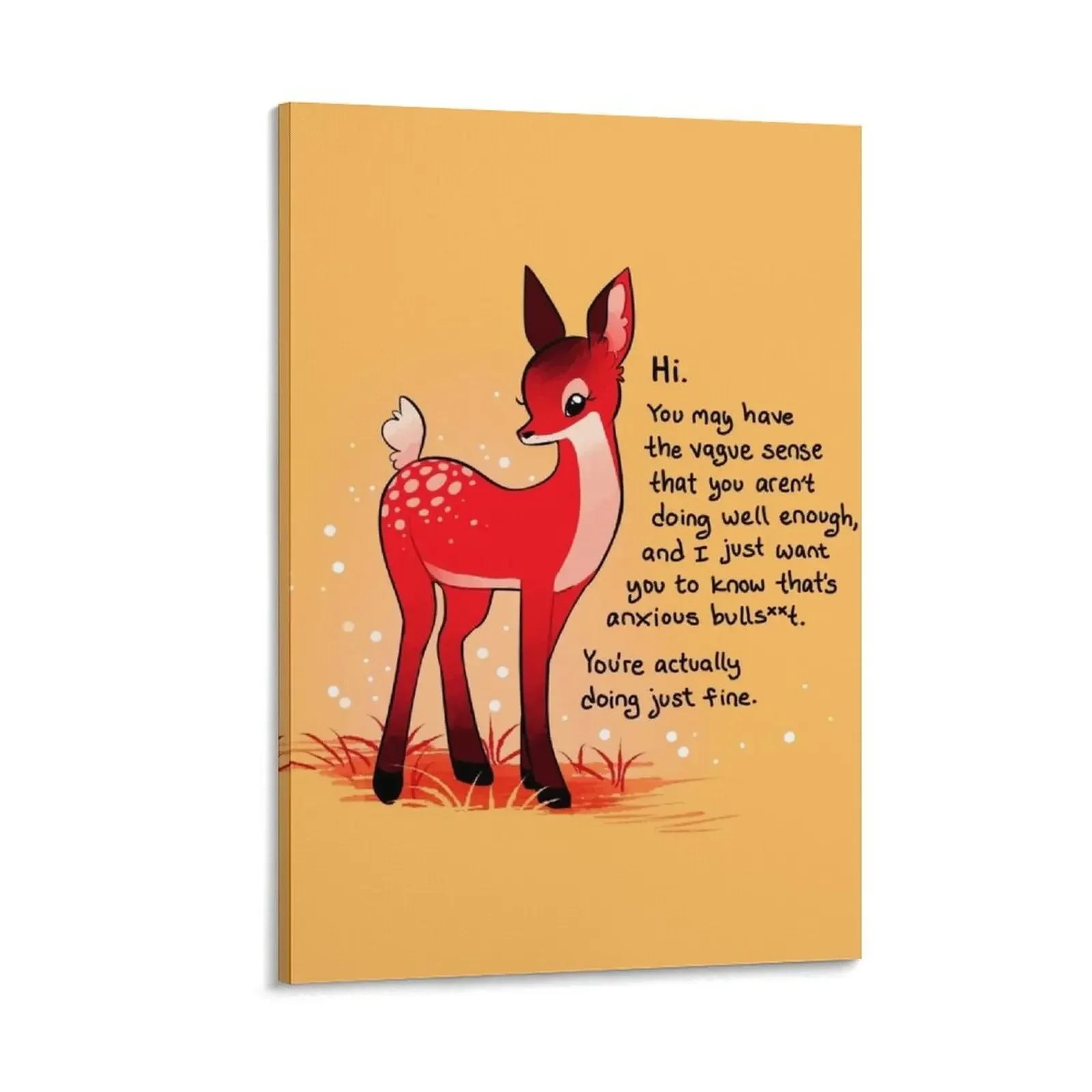 You're actually doing just fine Baby Deer Canvas Painting canvas wall decoration wallpapers home decor Wall posters
You're actually doing just fine Baby Deer Canvas Painting canvas wall decoration wallpapers home decor Wall posters