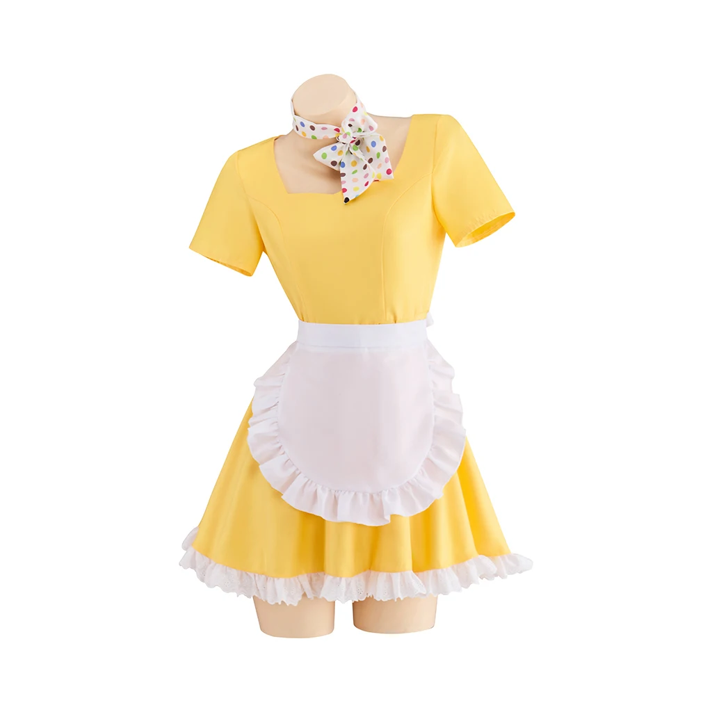 Movie Waitress Jenna Hunterson Cosplay Costume Yellow Maid Dress Uniform with Apron Halloween Theatre Stage Outfits Dress
Movie Waitress Jenna Hunterson Cosplay Costume Yellow Maid Dress Uniform with Apron Halloween Theatre Stage Outfits Dress
