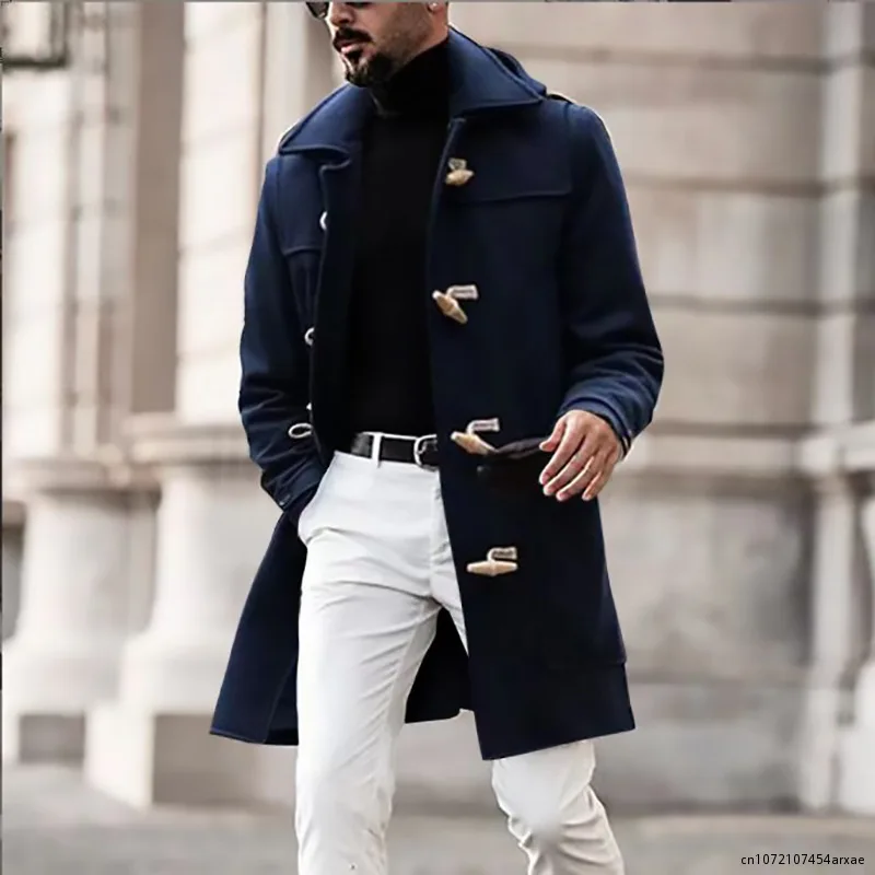 New Middle Aged Men's Coat Fashion Medium Long Lapel Male Woolen Jacket Autumn and Winter Long Overcoat Chaqueta Lana Hombre
New Middle Aged Men's Coat Fashion Medium Long Lapel Male Woolen Jacket Autumn and Winter Long Overcoat Chaqueta Lana Hombre