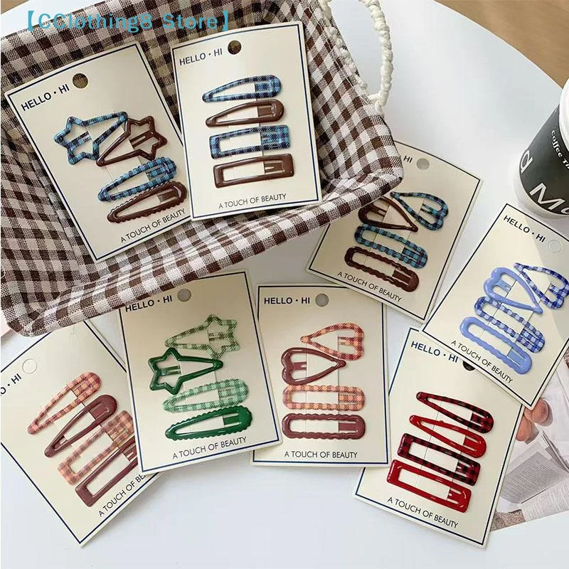 4Pcs/set Retro Morandi Plaid BB Hair Clips Daily Side Bangs Clip Baby Hairpin For Women And Girls Hair Accessory【AliS8】
4Pcs/set Retro Morandi Plaid BB Hair Clips Daily Side Bangs Clip Baby Hairpin For Women And Girls Hair Accessory【AliS8】