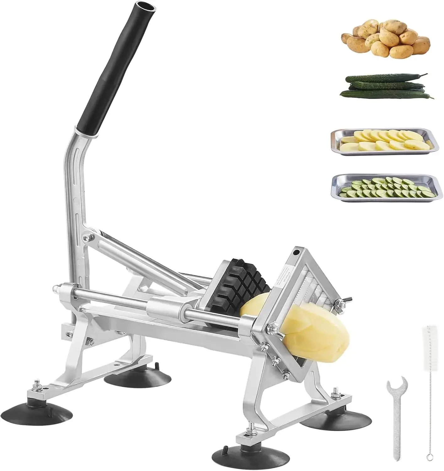 Commercial Vegetable Slicer, 1/2 inch Fruit Slicer, Stainless Steel and Aluminum Alloy Vegetable Cutter Slicer Machine
Commercial Vegetable Slicer, 1/2 inch Fruit Slicer, Stainless Steel and Aluminum Alloy Vegetable Cutter Slicer Machine