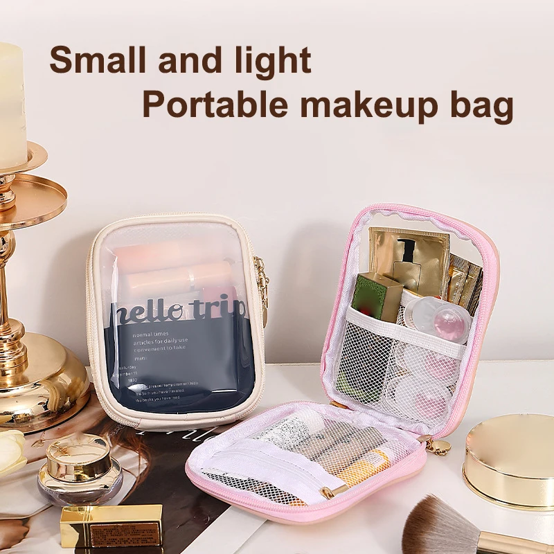 【New】Transparent Travel Cosmetic Bag Portable Mini Waterproof Cosmetic Lipstick Bag Large Opening With Zip Outdoor Clutch Bag
【New】Transparent Travel Cosmetic Bag Portable Mini Waterproof Cosmetic Lipstick Bag Large Opening With Zip Outdoor Clutch Bag