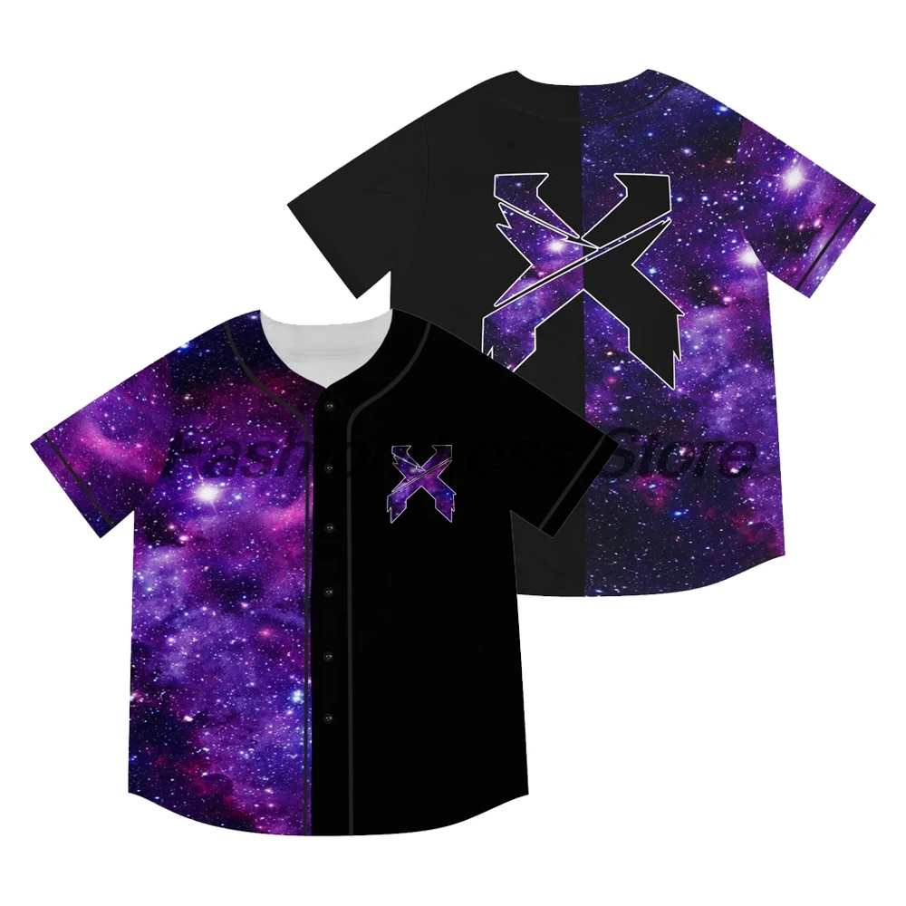 Excision Black Purple Print Baseball Jersey V-Neck Short Sleeve Button-Down Shirts Women Men Streetwear Tops
Excision Black Purple Print Baseball Jersey V-Neck Short Sleeve Button-Down Shirts Women Men Streetwear Tops