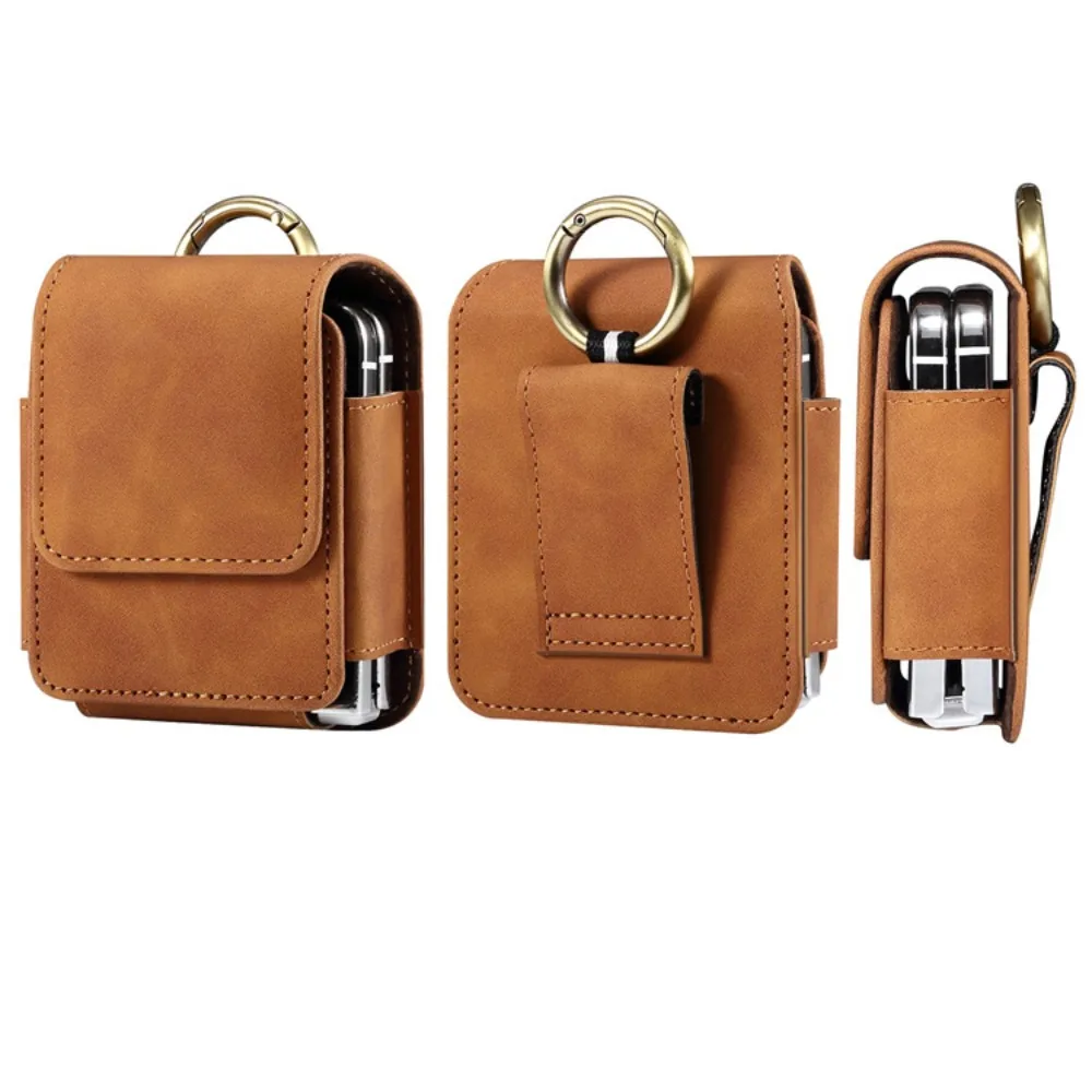 The PU leather foldable screen phone bag with a belt buckle flip cover is suitable for the Samsung Z Flip5 magnetic waist bag
The PU leather foldable screen phone bag with a belt buckle flip cover is suitable for the Samsung Z Flip5 magnetic waist bag