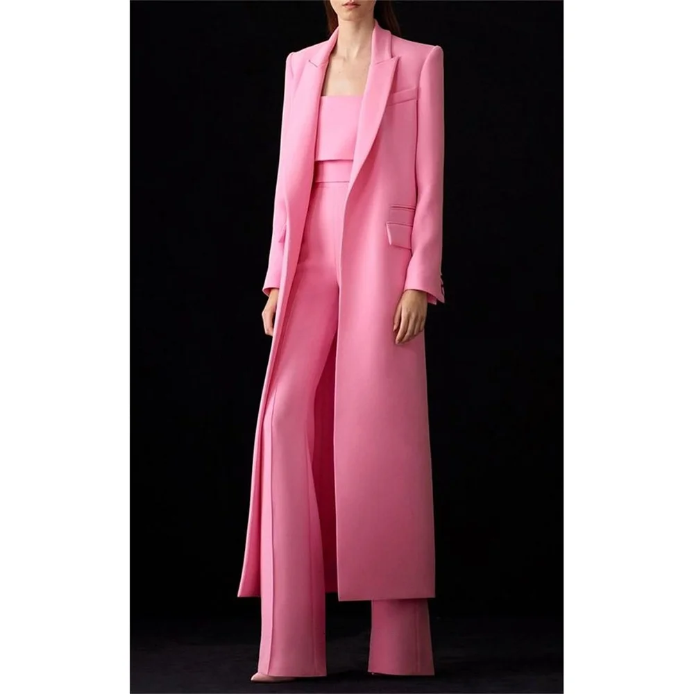 Pink Women's Clothing Fashion 2 Pieces Jacket Pants Female Suits Long Coat Formal Social Party Lady's Blazers Sets
Pink Women's Clothing Fashion 2 Pieces Jacket Pants Female Suits Long Coat Formal Social Party Lady's Blazers Sets