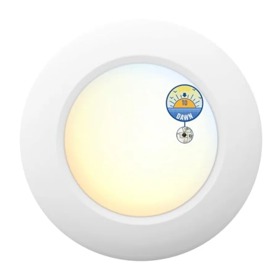 6 Inch LED Low Profile Disk Light with Dusk to Dawn Sensor, 120VAC, 15W, 5CCT Color Changing, 1000LM, Non-Dimmable, ETL, Shower
6 Inch LED Low Profile Disk Light with Dusk to Dawn Sensor, 120VAC, 15W, 5CCT Color Changing, 1000LM, Non-Dimmable, ETL, Shower