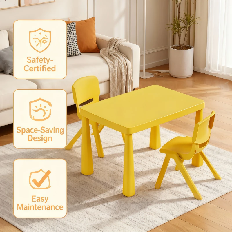 Kids Table Chair Set Rectangular Plastic Childrens Desk Study Dining Writing Home Classroom Daycare Montessori Kids Desk
Kids Table Chair Set Rectangular Plastic Childrens Desk Study Dining Writing Home Classroom Daycare Montessori Kids Desk