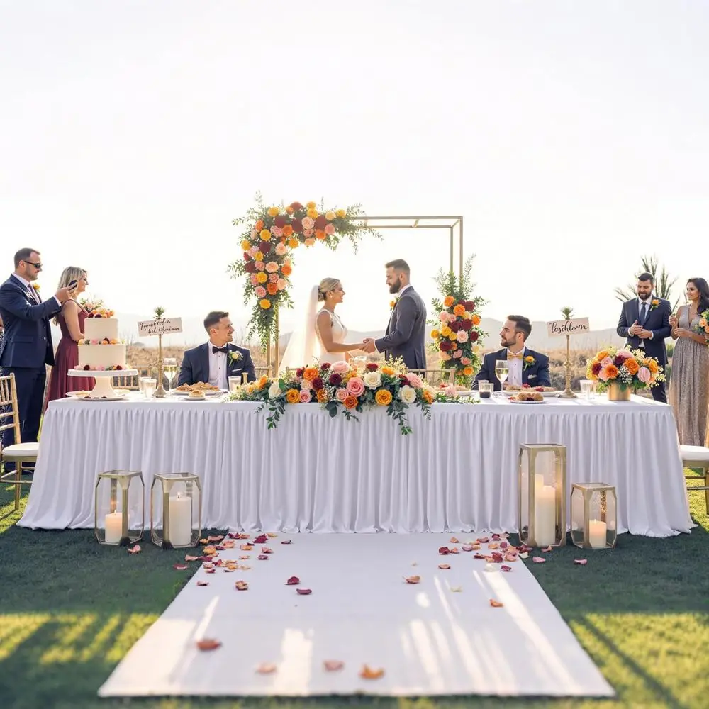 21t White Polyester Table Skirt or Rectables 8t(ull Cover), Wrinkle ree Pleated Rule Cloth Table Desk Skirt 252inch or Banquet W
21t White Polyester Table Skirt or Rectables 8t(ull Cover), Wrinkle ree Pleated Rule Cloth Table Desk Skirt 252inch or Banquet W