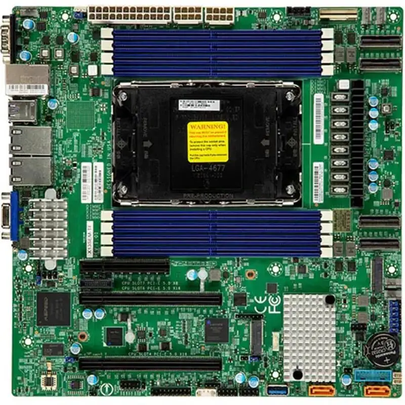 X13SEM-TF для материнской платы Supermicro microATX, масштабируемые процессоры Xeon 4-го поколения, двойная сеть с разрешением 10GBase-T и X550
X13SEM-TF для материнской платы Supermicro microATX, масштабируемые процессоры Xeon 4-го поколения, двойная сеть с разрешением 10GBase-T и X550