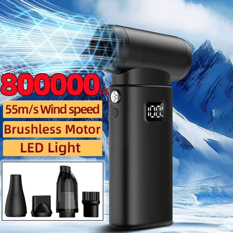 800000RPM Turbo Jet Fan Powerful Air Blower Portable Wireless Vacuum Cleaner Type-C Charging Brushless Jet Blower Outdoor Tools
800000RPM Turbo Jet Fan Powerful Air Blower Portable Wireless Vacuum Cleaner Type-C Charging Brushless Jet Blower Outdoor Tools