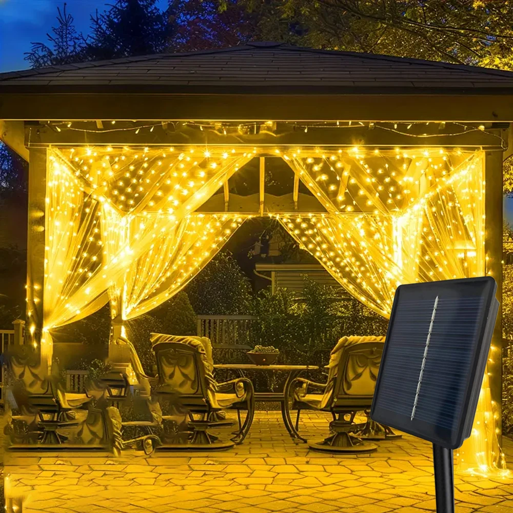 Светодиодные солнечные сказочные занавески, водонепроницаемые уличные гирлянды, рождественские гирлянды, гирлянды, деко для двора, сада, павильона
Светодиодные солнечные сказочные занавески, водонепроницаемые уличные гирлянды, рождественские гирлянды, гирлянды, деко для двора, сада, павильона